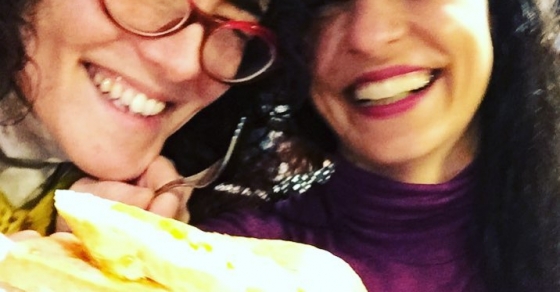 Roser Amills y Lucia Salcedo en el Bar Pietro