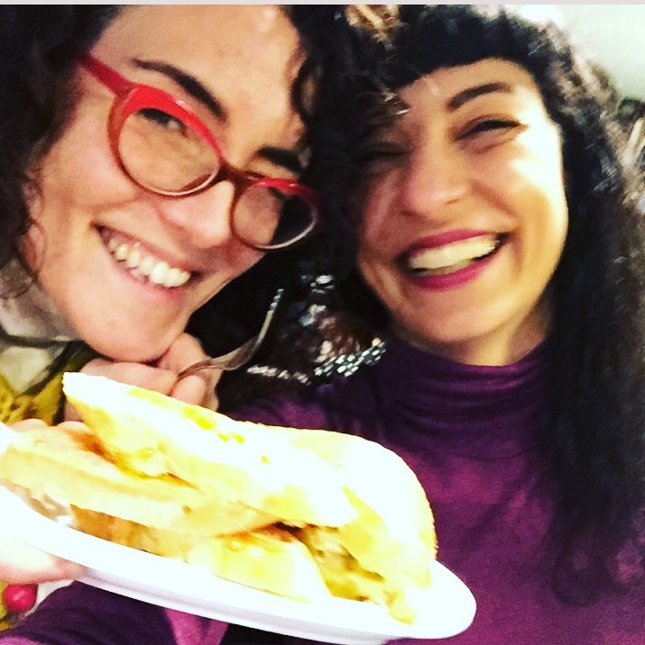 Roser Amills y Lucía Salcedo en el Bar Pietro