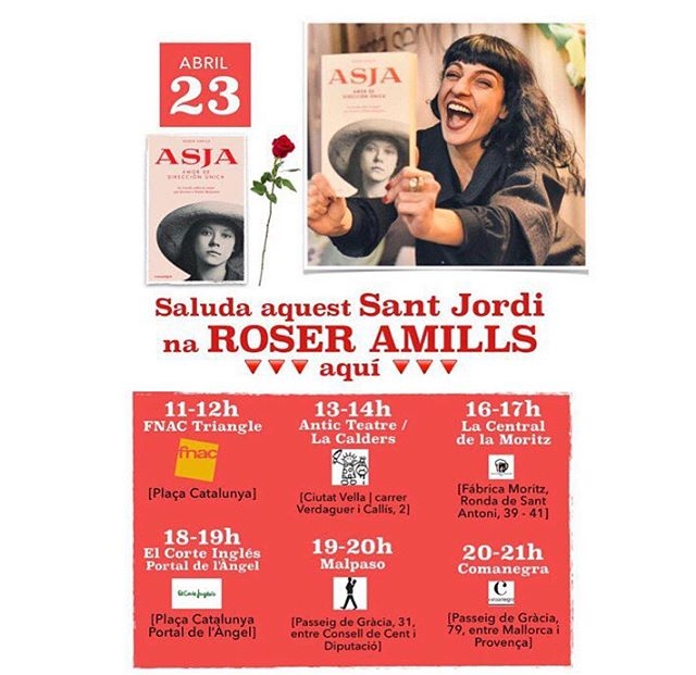 Dónde y a qué hora firma Roser Amills este Sant Jordi 2018