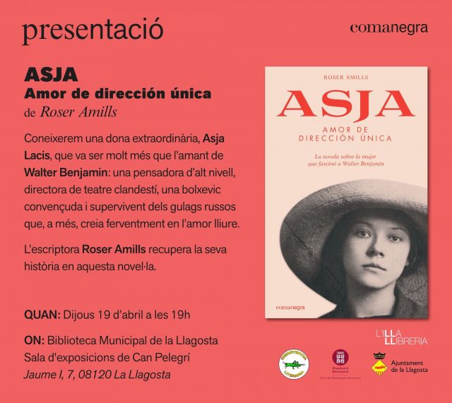 Can Pelegrí, Resistencia Literaria presentació d’Asja. Amor de dirección única, de Roser Amills. Comanegra, Llibreria L’Illa i la Biblioteca La Llagosta