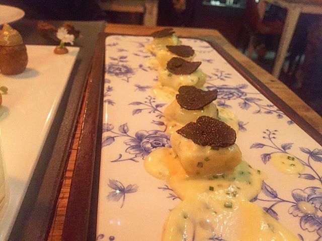 gnocchi con trufa del llamber restaurant barcelona