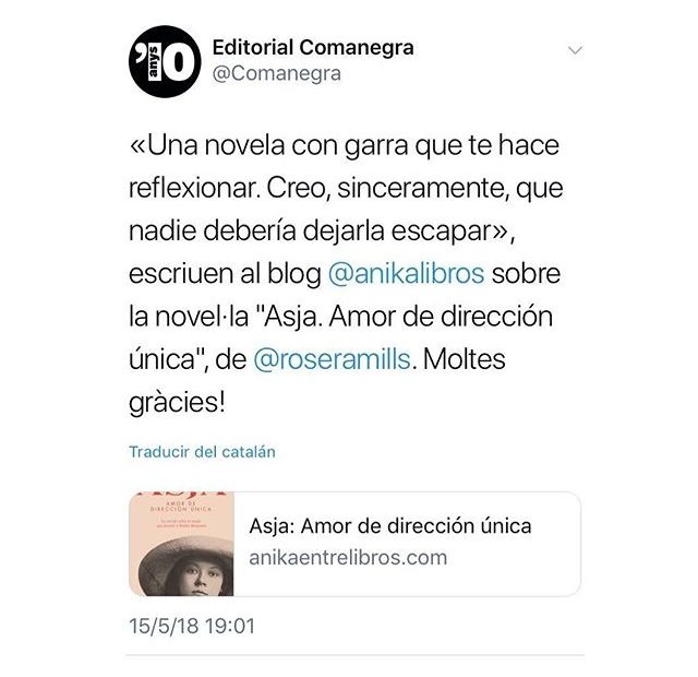 reseña de la novela de roser amills de Anika entre libros
