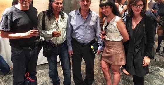 Roser Amills junto a David Gau, Yaroub Ali y Bernardino Hernandez, entrega Premio Miguel Gil Moreno. Con David Trias, Juan Pablo Villalobos, Bru Rovira, Álvaro Colomer, Patrocinio Macian y Silvia Rual, de Orbyce. Fotografia de Phacus.