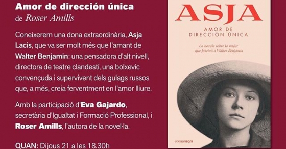 Presentacion de la novela sobre Asja Lacis de Roser Amills en la sede de UGT del Raval