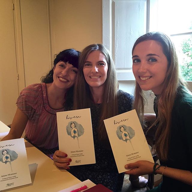 Roser Amills, Aitana Montaner i Anna Cannoli, presentació a  la biblioteca Can Sumarro de l'Hospitalet de Llobregat