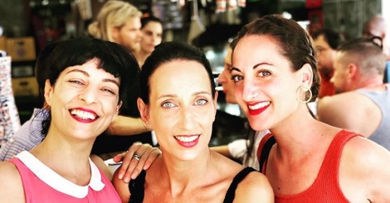 Roser Amills con Pili Blanco y Helen capel