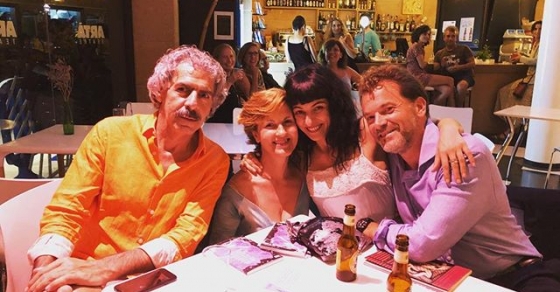 roser amills en Arta con Pere Colom y David Gau, Festival Poesart de nit