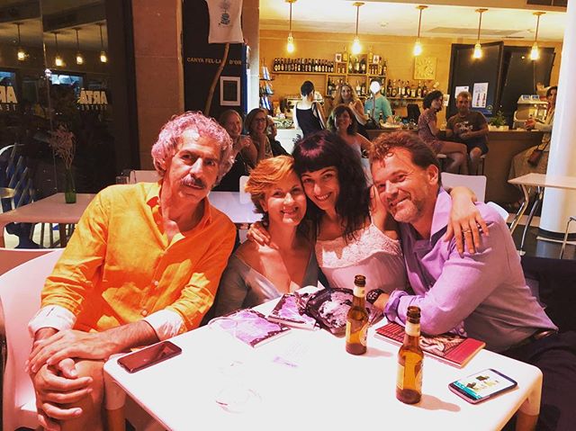 roser amills en Arta con Pere Colom y David Gau, Festival Poesart de nit