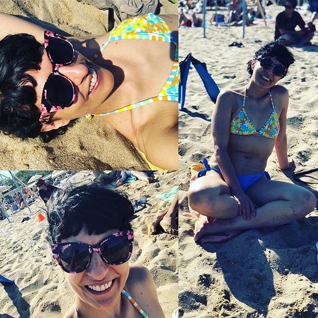 roser amills en la playa