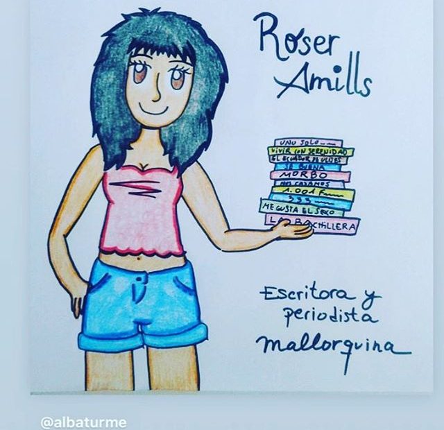 roser amills ilustracion cariñoso saludo mientras escribo alba turme