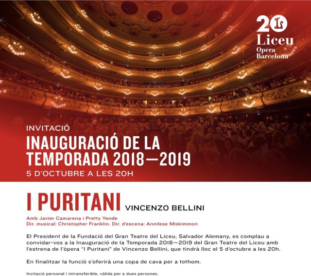 Gala nueva temporada del Liceu 2018