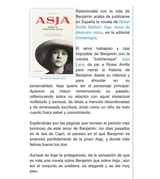 Luis Fernando Moreno Claros sobre la novela “Asja” de roser amills