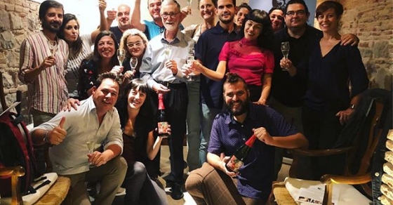 Roser Amills participa a la festa de Cava Guilera, tast de cava Macabeu al Penedès, Catalunya 2 Roser Amills en la cata de Macabeu de Cava Guilera