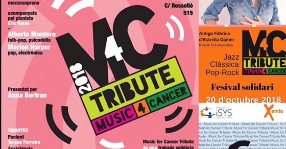 Dissabte anire a veure la meravellosa Anna Bertran, que presenta el festival solidari Music for Cancer Tribute a Estrella Damm. Ens hi veiem, ho passarem be.