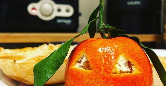 Mandarina de Halloween