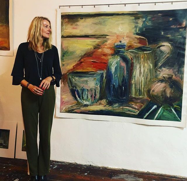 Roser Amills en la exposicion de Antje Konnopka, taller de gregoire morel