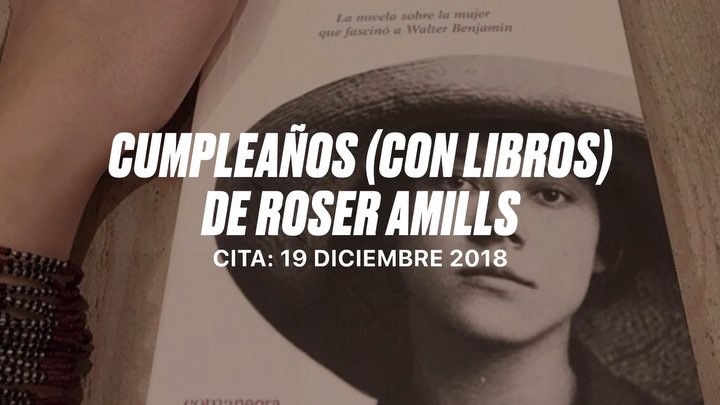 El 19 de diciembre, Roser Amills celebra su cumpleaños en el bar Pietro y lo hará rodeada de libros.