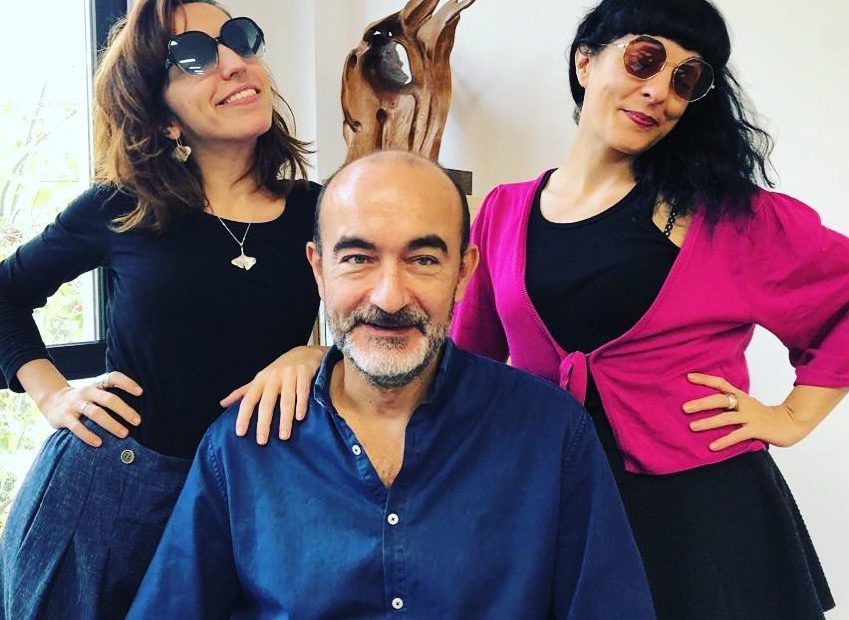 Roser Amills con el diseñador Xavier Garcia en Barcelona