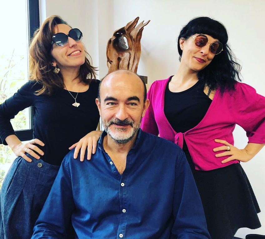 Roser Amills con el diseñador Xavier Garcia en Barcelona