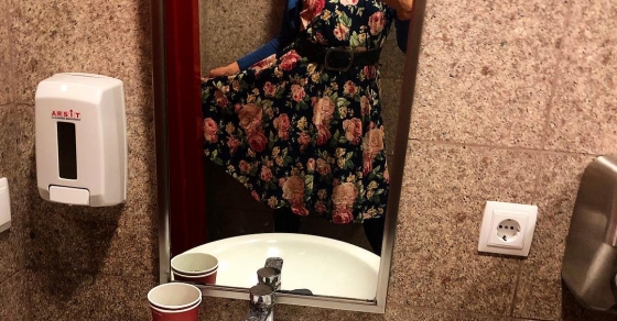 Roser Amills, vestido de flores