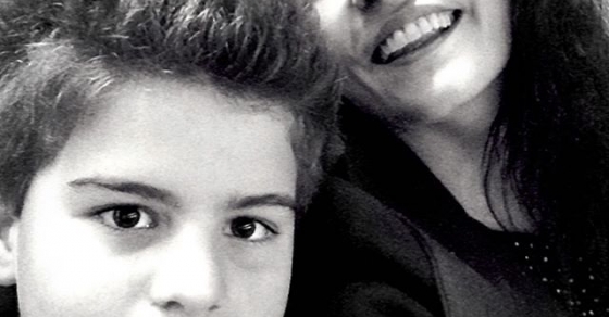 Roser Amills y su hijo Juan