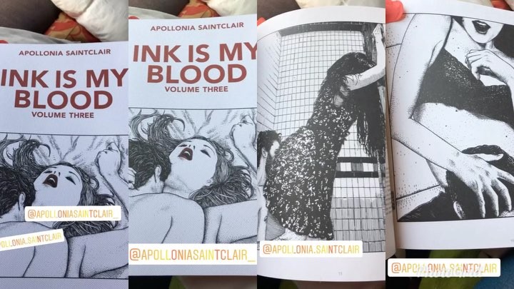 Ilustracion de apollonia saintclair de una foto de roser amills en el 3er Vol. de #inkismyblood