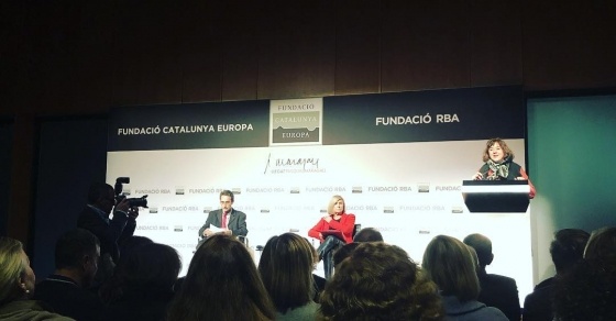 Va a ser muy interesante escuchar a #ChantalMouffe (hoy en Barcelona gracias a #fundaciocatalunyaeuropa #llegatPM) - Roser Amills, escritora mallorquina