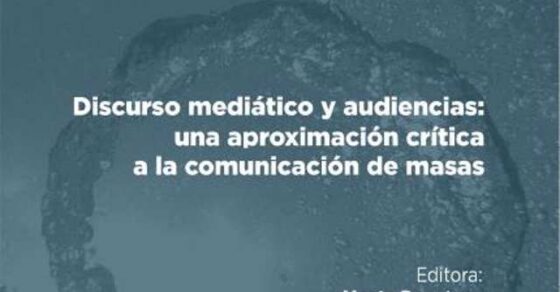 Portada azul de «Discurso mediático y audiencias: una aproximación crítica a la comunicación de masas», editado por Mayte Donstrup