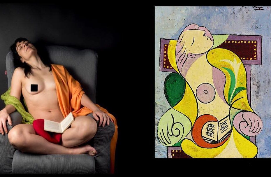 La Lecture Pablo Picasso Enero De 1932 Y La Lectura De Roser Amills Raimon Moreno Enero De 2019 En El 87 Aniversario De La Imagen De Marie Therese Walter