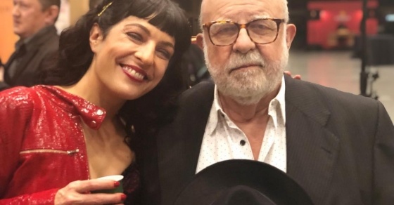 Roser Amills amb Jaume Figueras als Premis Gaudi 2019. Trobada al Cafe Novell de Sant Andreu