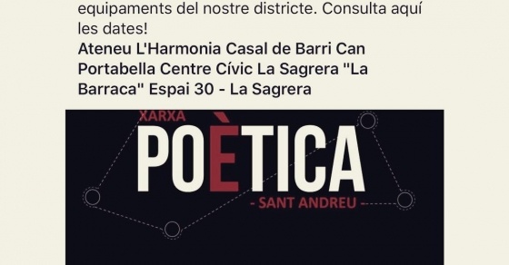 Roser Amills Cartell Taller Centre Civic La Barraca Itinerari Poetic