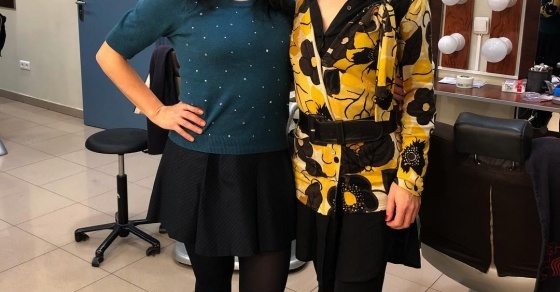 Roser Amills con Georgina Sas en IB3 televisio