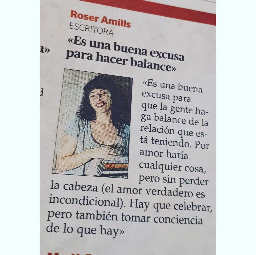 Hoy, en Ultima Hora de Mallorca, Roser Amills habla de amor y de San Valentín