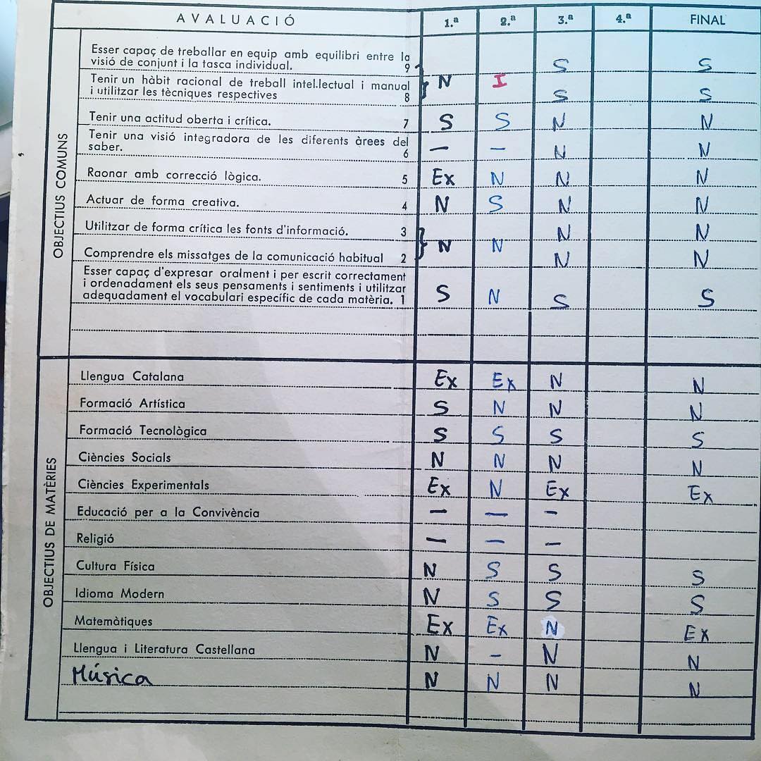 notas del instituto de roser amills