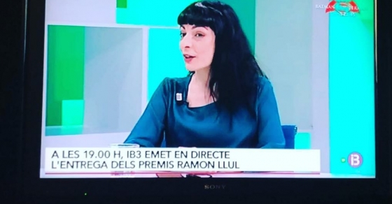 Roser Amills al programa Cinc Dies d’IB3, Premis Ramon Llull 2019