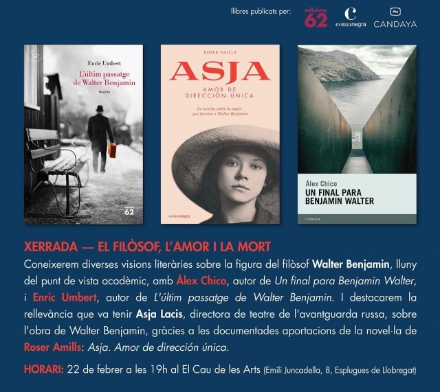 Roser Amills, Àlex Chico i Enric Umbert; destacarem per primer cop en un cafe filosofic la rellevancia de la directora de teatre de l'avantguarda russa Asja Lacis 