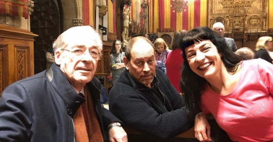 Roser Amills Joan Sala Y Jorge Herralde De Anagrama Con Motivo De La Medalla De La Cultura