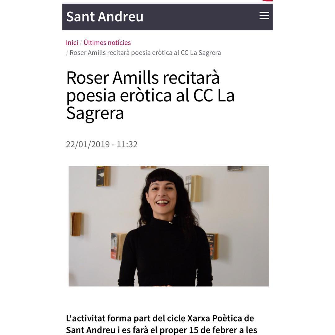 Roser Amills, recital a Sant Andreu