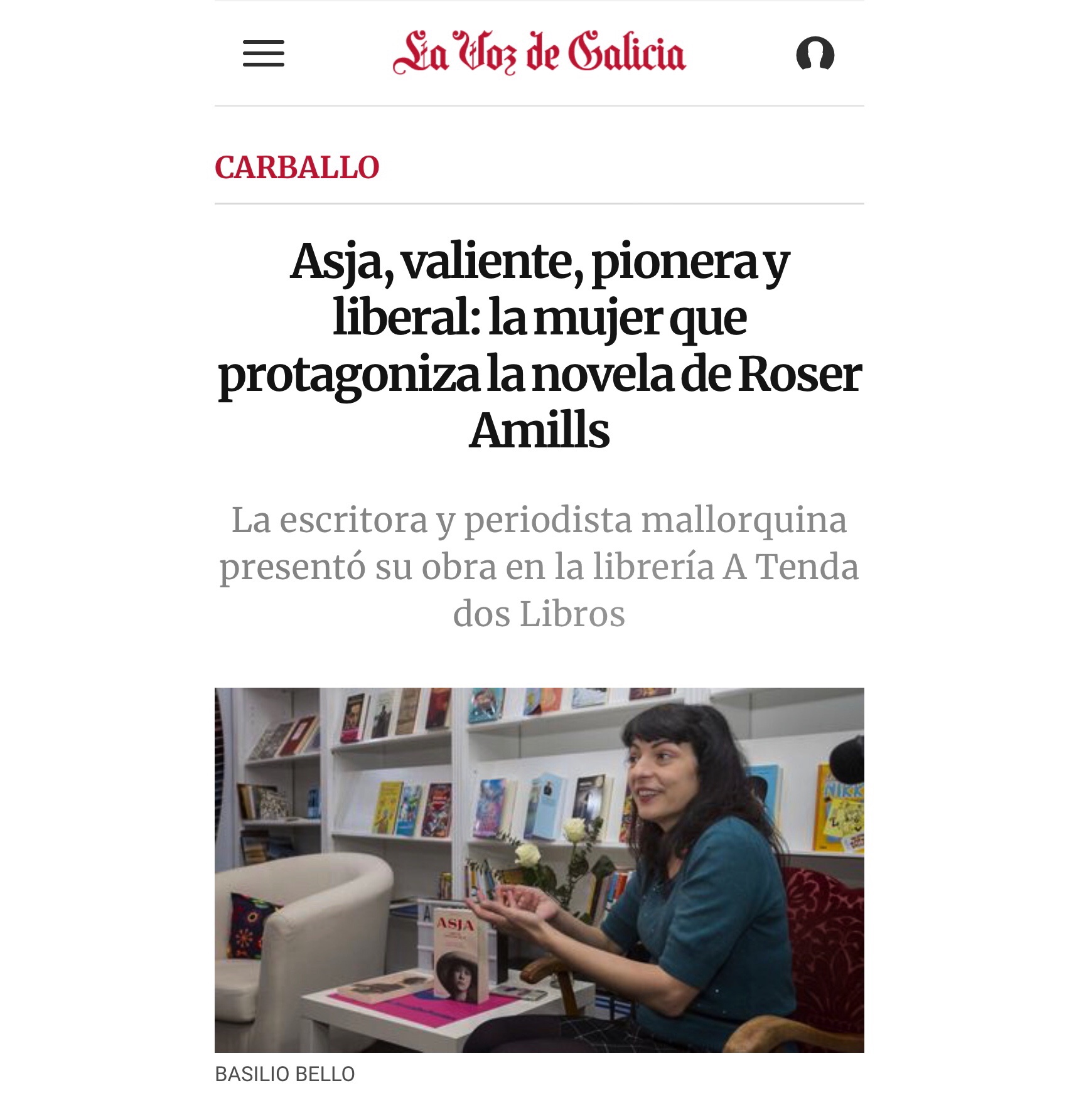 La Voz de Galicia | Asja, valiente, pionera y liberal: la mujer que protagoniza la novela de Roser Amills