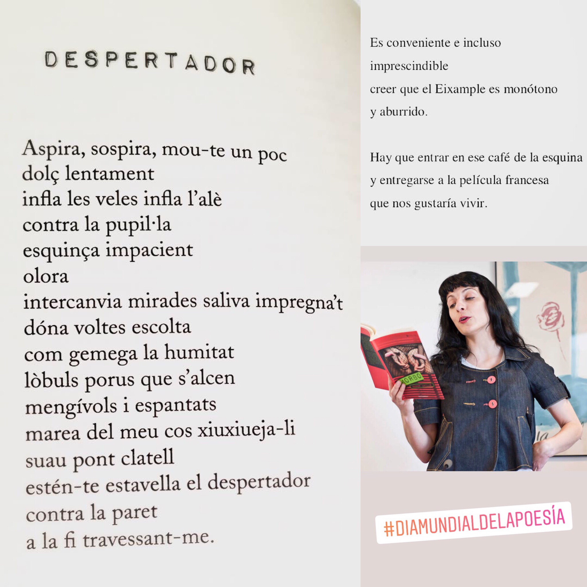 Poema El despertador de Roser Amills