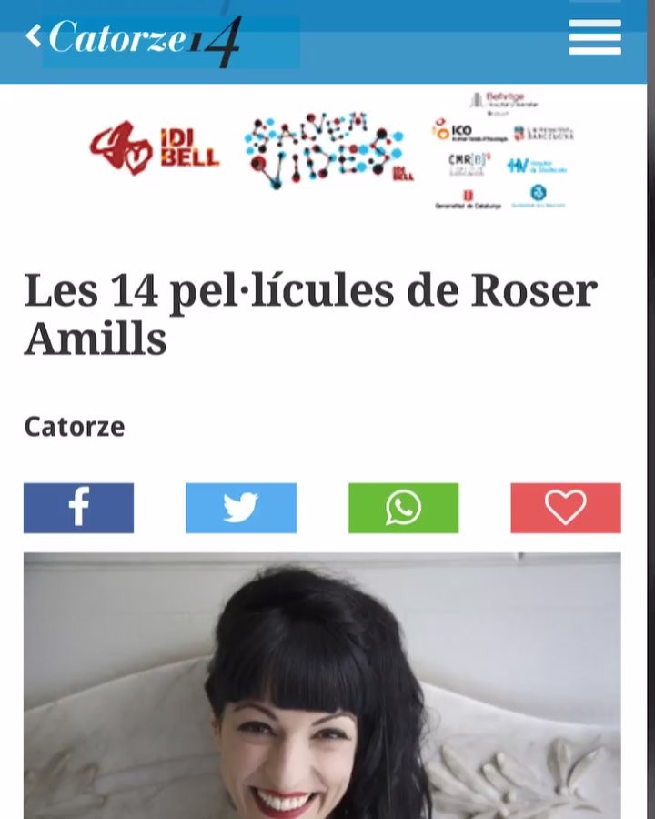 Quines catorze pel·lícules ha triat Roser Amills per respondre a la consulta de Catorze