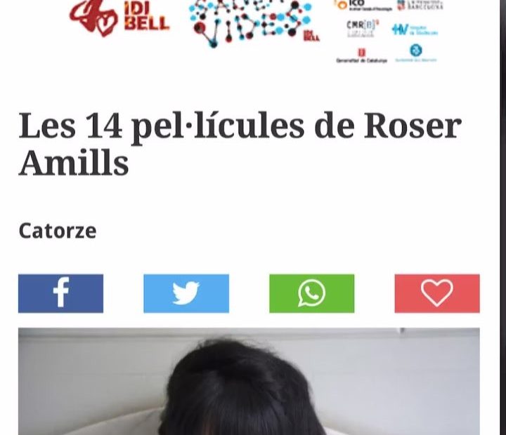 Quines Catorze Pellicules Ha Triat Roser Amills Entrevista De Catorze