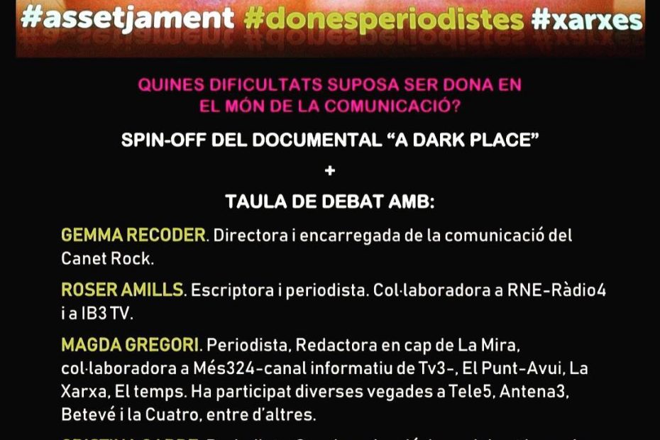 Roser Amills a la Universitat Autonoma de Barcelona per parlar de dones i comunicacio. Compartirem conversa amb Gemma Recoder, Magda Gregori Borrell, Cristina Garde i Maite Sadurni.