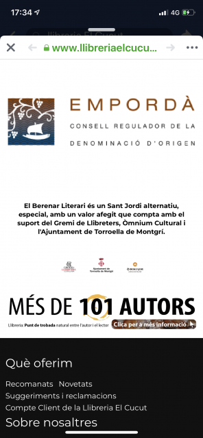 berenar literari de la llibreria el cucut per sant jordi