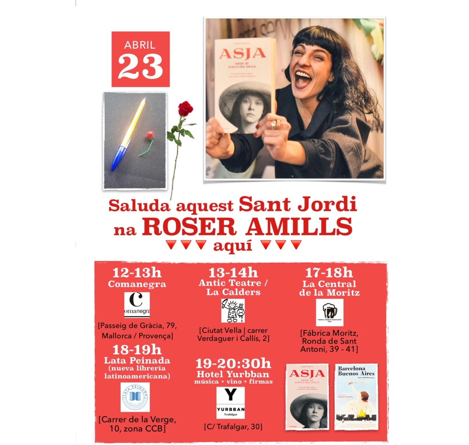Firmas de Sant Jordi 2019 de Roser Amills