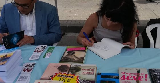 Libros de Roser Amills en la I Feria del Libro de La Llagosta, 2019 con Resistencia Literaria