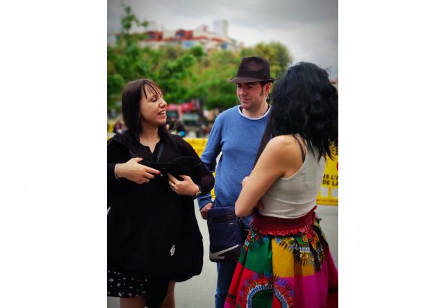 Roser Amills en la I Feria del Libro de La Llagosta, 2019 con Resistencia Literaria