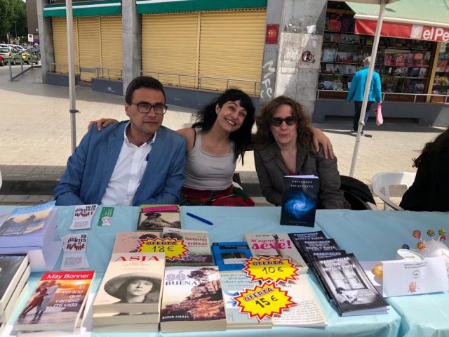 Roser Amills en la I Feria del Libro de La Llagosta, 2019 con Resistencia Literaria