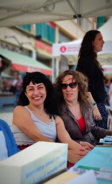Roser Amills en la I Feria del Libro de La Llagosta, 2019 con Resistencia Literaria