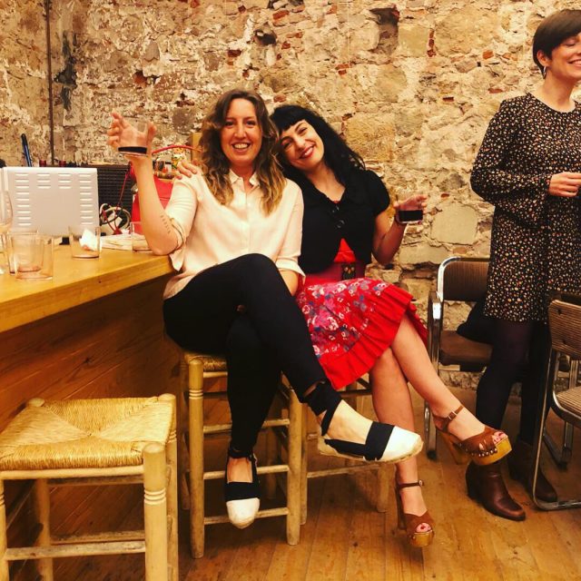 Roser Amills y Carmen Berasategui, presentacion de Barcelona Buenos Aires en La Calders